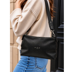 Mila Louise Noeli CC Besace En Cuir Grainé Noir