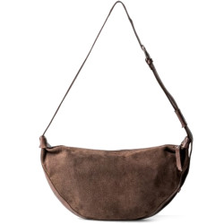 Biba Loa Drawstring Bag in Leather LAA1L Dark Brown
