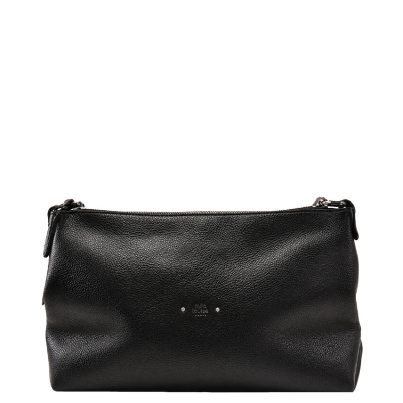 Mila Louise Noeli CC Besace En Cuir Grainé Noir