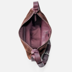 Biba Loa Shoulder Bag in Leather LAA1L Bordeaux