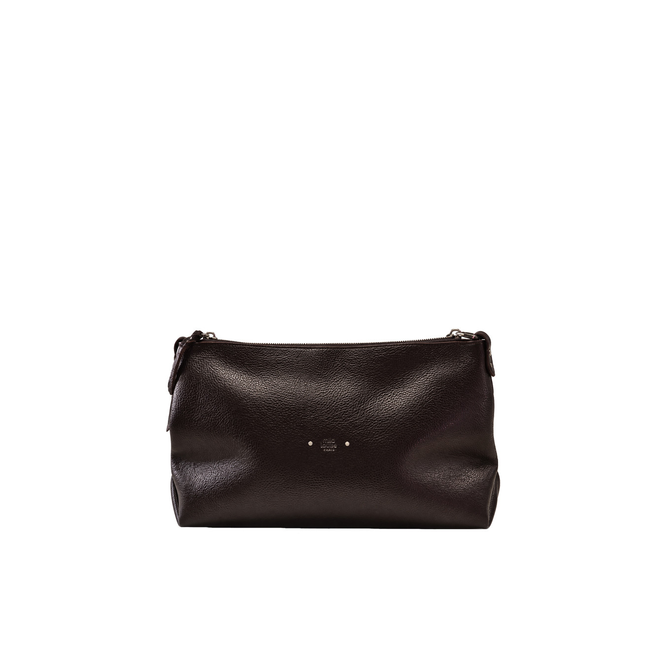 Mila Louise Noeli CC Besace En Cuir Grainé Brun