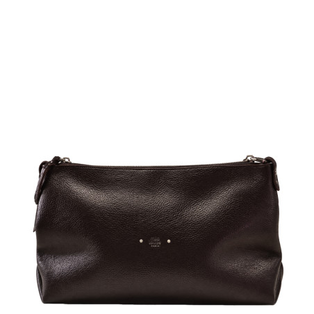 Mila Louise Noeli CC Besace En Cuir Grainé Brun
