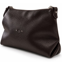 Mila Louise Noeli CC Besace En Cuir Grainé Brun