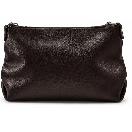 Mila Louise Noeli CC Besace En Cuir Grainé Brun