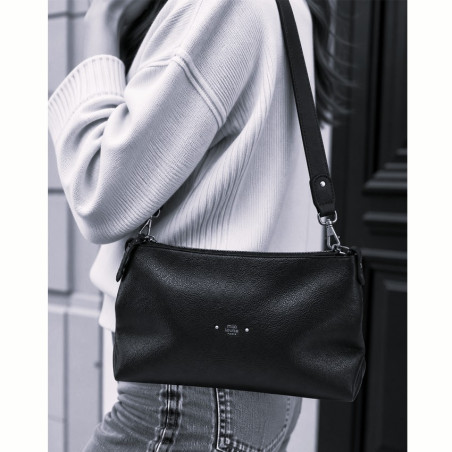 Mila Louise Noeli CC Shoulder Bag in Grained Leather