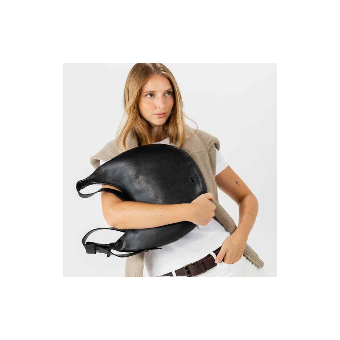 Biba Ludlow Shoulder Bag in Leather LUW1L Anthracite