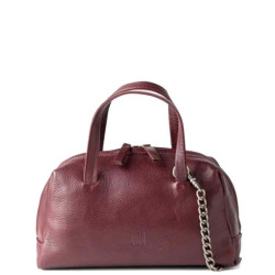 Biba Meredith Bowling Bag and Shoulder Bag in Leather MED1L Bordeaux