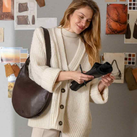 Biba Ludlow Shoulder Bag in Washed Leather LUW1L Leather