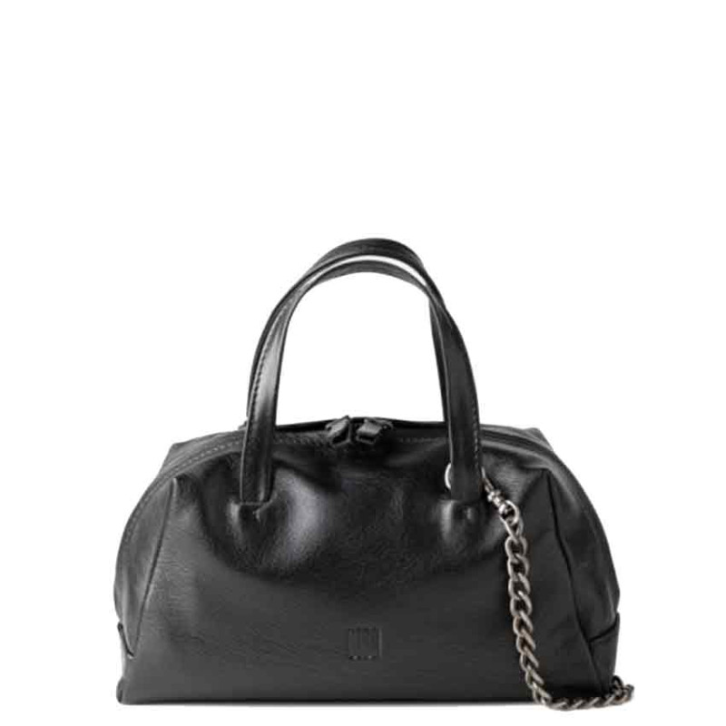 Biba Meredith Bowling Bag and Shoulder Bag in Leather MED1L Black