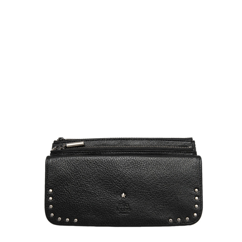 Mila Louise Odie L CC CL Wallet in Black Cowhide Leather