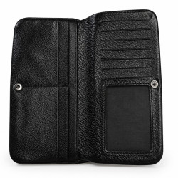 Mila Louise Odie L CC CL Portefeuille En Cuir De Vachette Noir ouvert