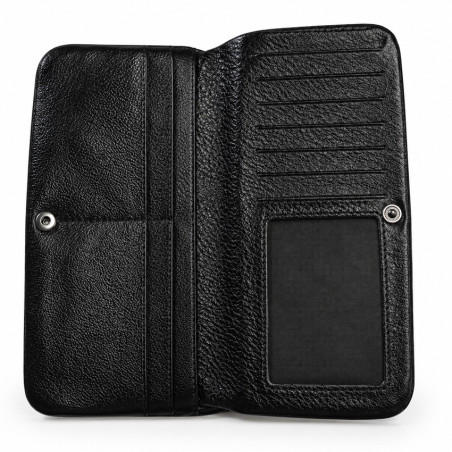 Mila Louise Odie L CC CL Wallet in Black Cowhide Leather