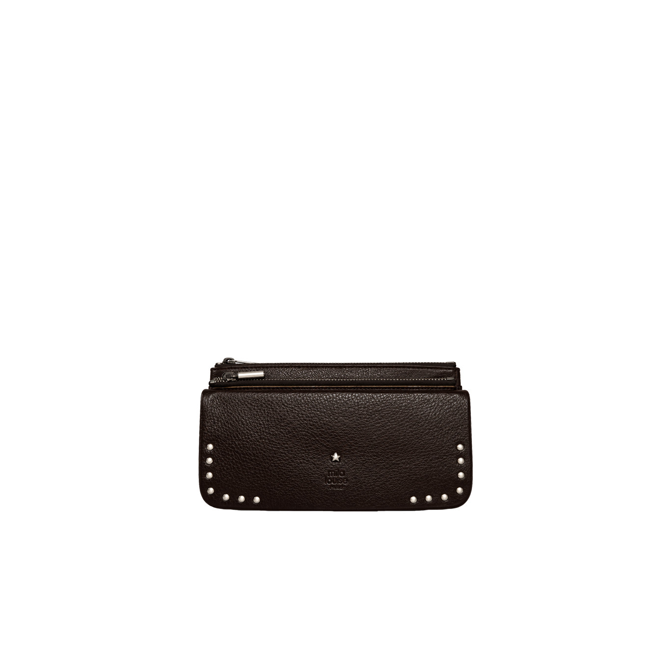 Mila Louise Odie L CC CL Wallet in Cowhide Brown Leather