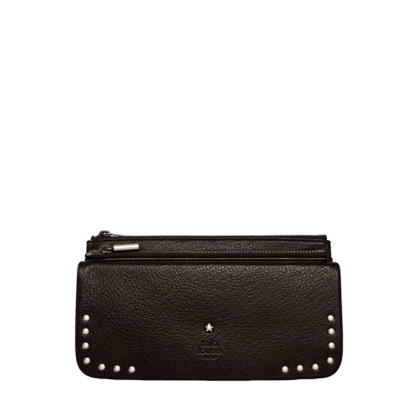 Mila Louise Odie L CC CL Portefeuille En Cuir De Vachette Brun