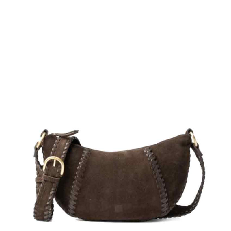 Biba Narrows Sac STrotteur En Cuir NAW3L Marron Oscuro