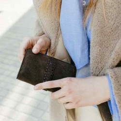 Biba Narrows Leather Wallet NAW4L Dark Brown