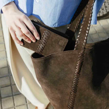 Biba Narrows Leather Wallet NAW4L Dark Brown