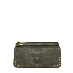 Mila Louise Odie L CC CL Wallet in Saddle Leather Khaki