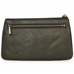 Mila Louise Odie L CC CL Wallet in Saddle Leather Khaki