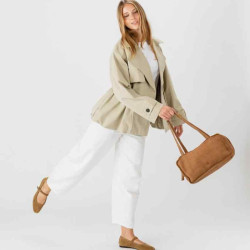Biba New Blaine Sac Porté Epaule en Cuir Velours NEL1L Cuero