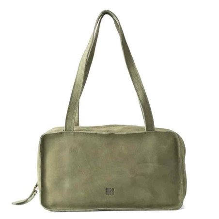 Biba New Blaine Shoulder Bag in Velvet Leather NEL1L Verde