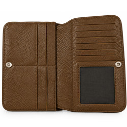 Mila Louise Odie L CC CL Portefeuille En Cuir De Vachette Ocre ouvert