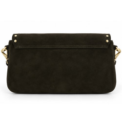 Mila Louise Odile VC Sac Porté Travers En Cuir & Détails Cloutés Kaki