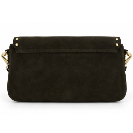 Mila Louise Odile VC Sac Porté Travers En Cuir & Détails Cloutés Kaki