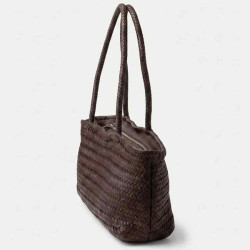 Biba Perkins Woven Leather Tote Bag PER10L Tan