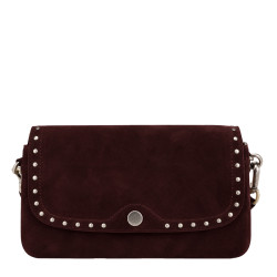 Mila Louise Odile VC Sac Porté Travers En Cuir & Détails Cloutés Rouge