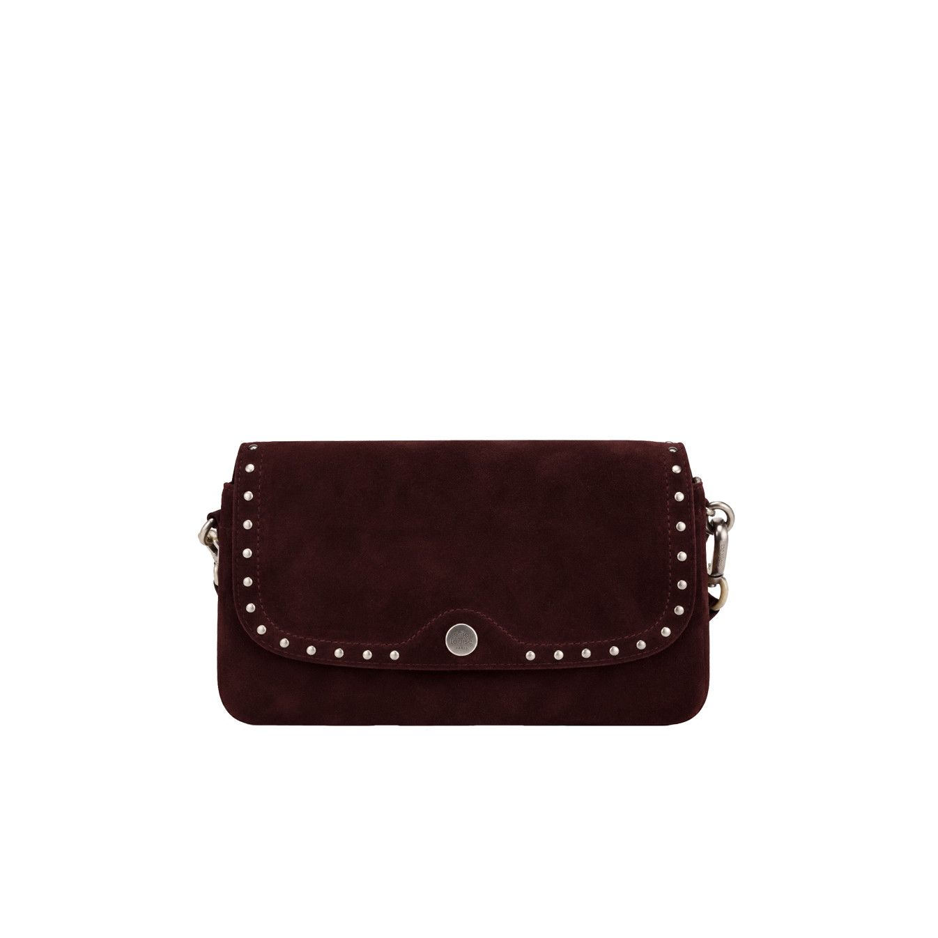 Mila Louise Odile VC Sac Porté Travers En Cuir & Détails Cloutés Rouge