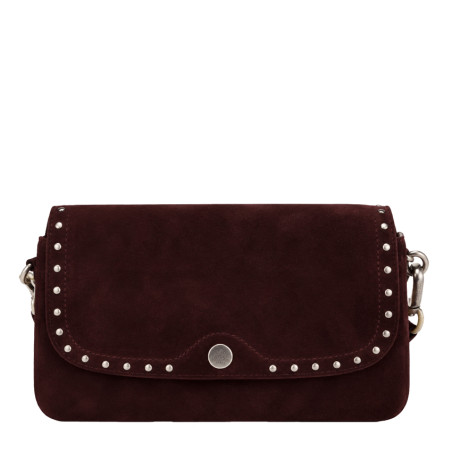 Mila Louise Odile VC Sac Porté Travers En Cuir & Détails Cloutés Rouge