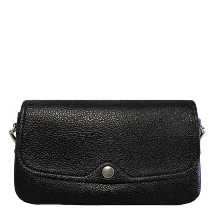 Mila Louise Odile CC Crossbody Bag in Black Grained Leather