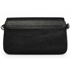 Mila Louise Odile CC Crossbody Bag in Black Grained Leather