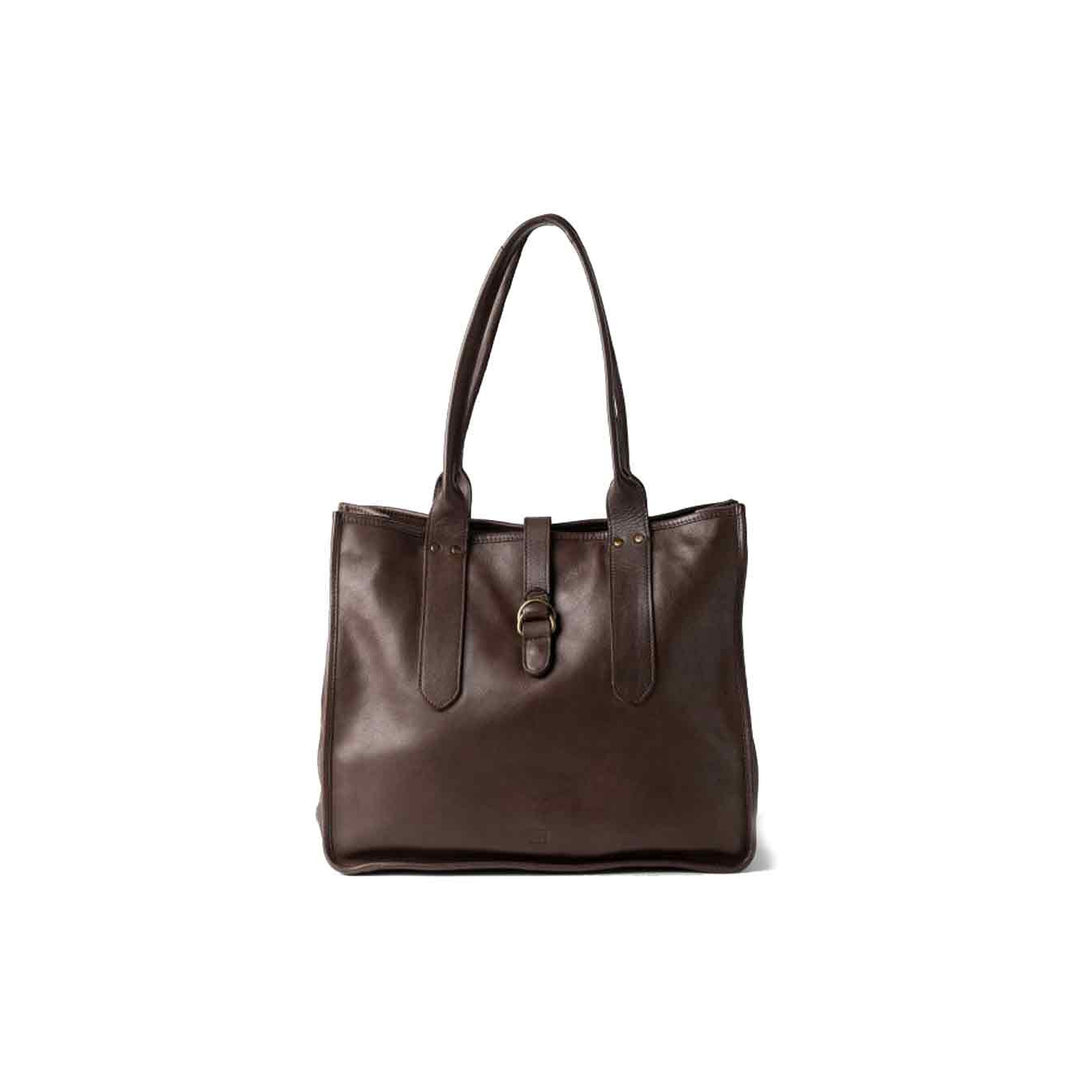 Biba Rushville Tote Bag Leather Dark Brown RUE1L