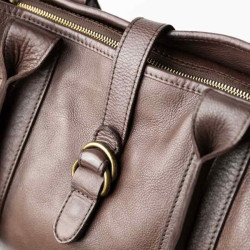 Biba Rushville Tote Bag Leather Dark Brown RUE1L