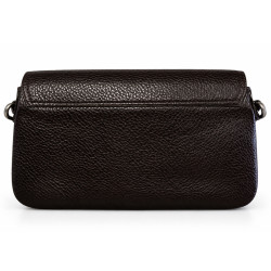 Mila Louise Odile CC Crossbody Bag in Brown Grained Leather