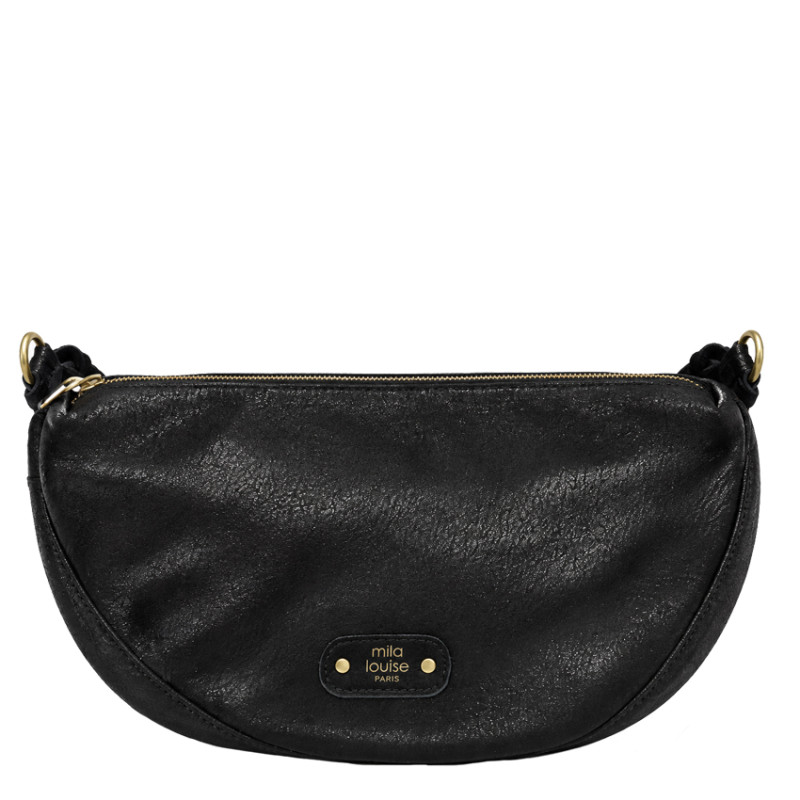 Mila Louise Ove GR Large Banana Bag Shiny Black