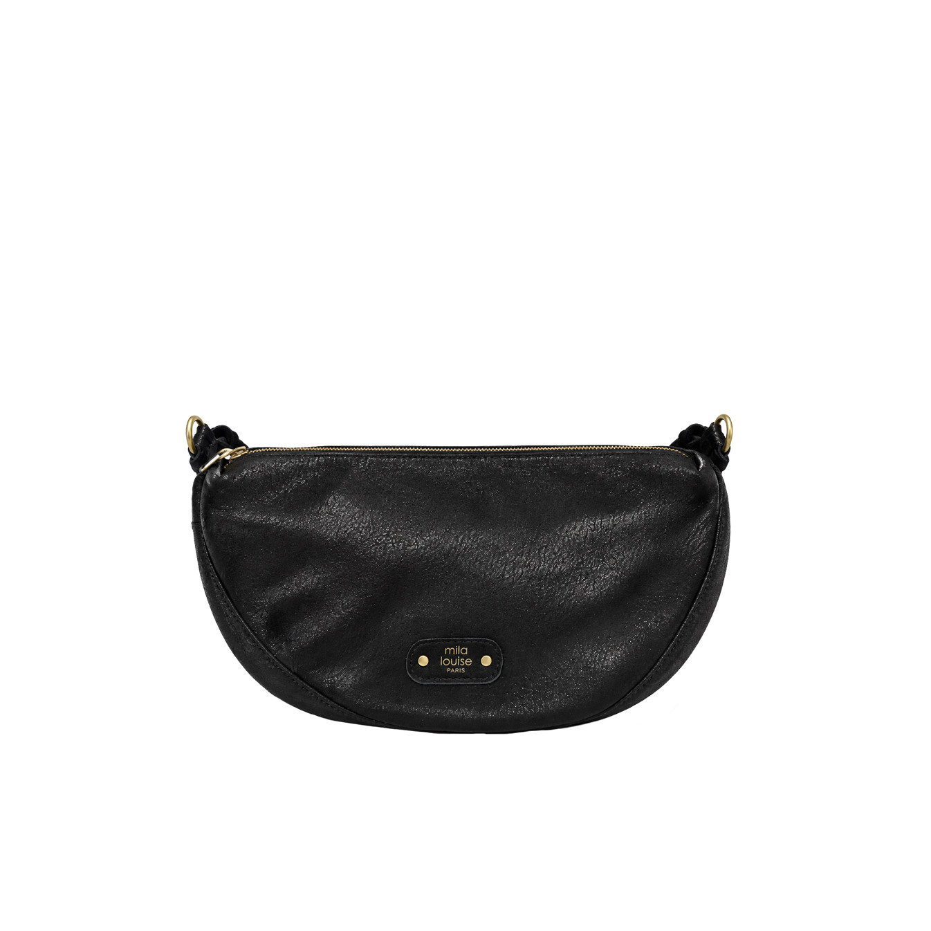 Mila Louise Ove GR Sac Banane Brillant Noir