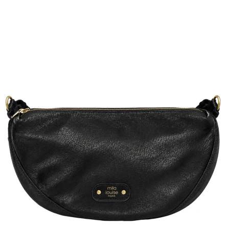 Mila Louise Ove GR Large Banana Bag Shiny Black