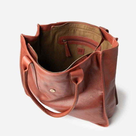 Biba Rushville Sac Cabas Tote Cuir RUE1L Teja ouvert