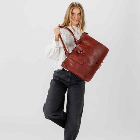 Biba Rushville Tote Bag Leather RUE1L Teja