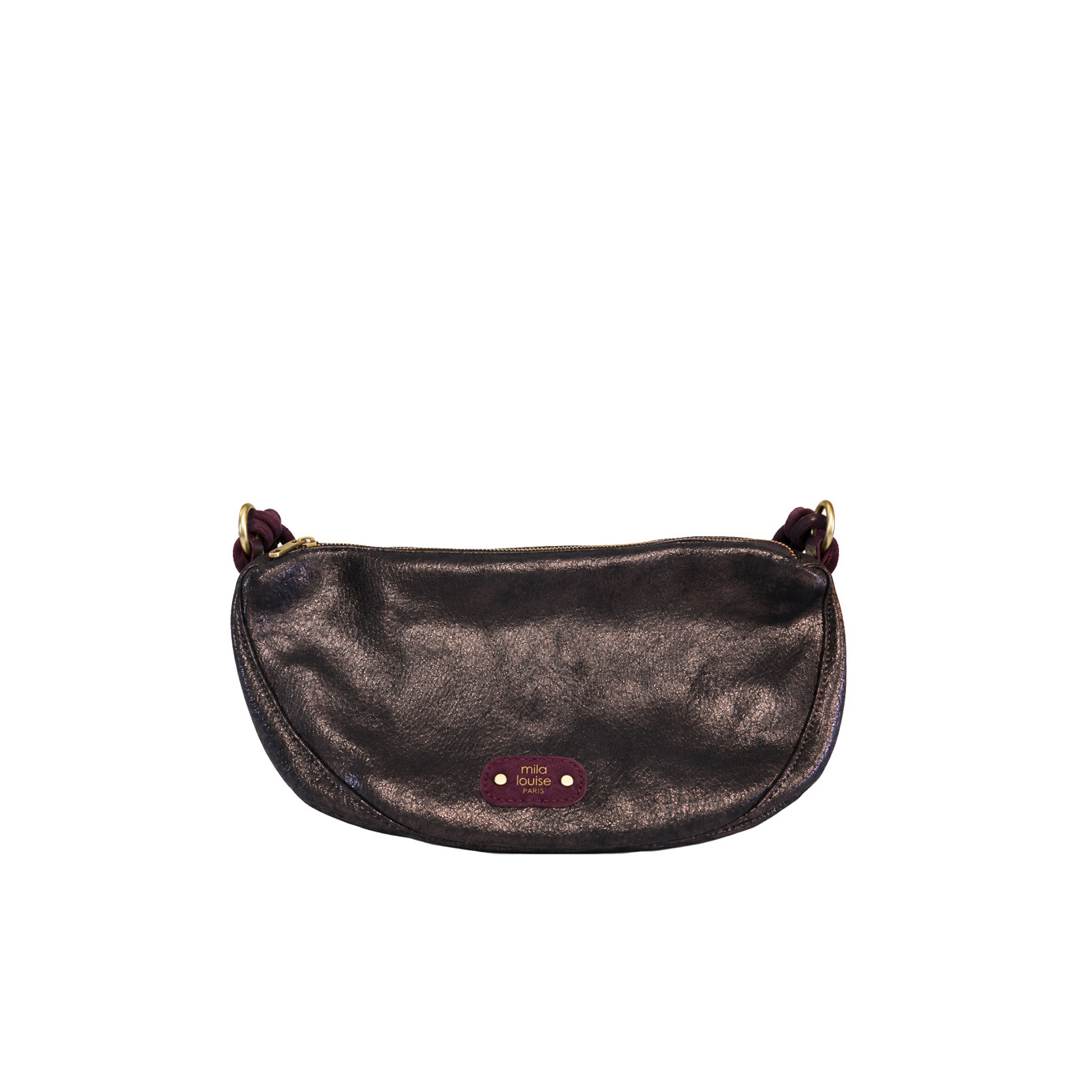 Mila Louise Ove GR Large Banana Bag Shiny Red Dark