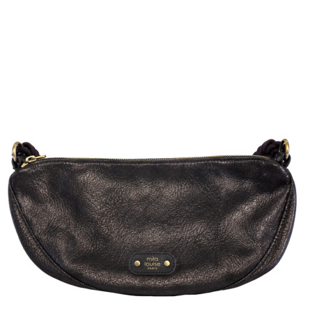 Mila Louise Ove GR Grand Sac Banane Brillant Gris Dark