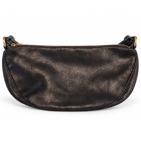 Mila Louise Ove GR Grand Sac Banane Brillant Gris Dark