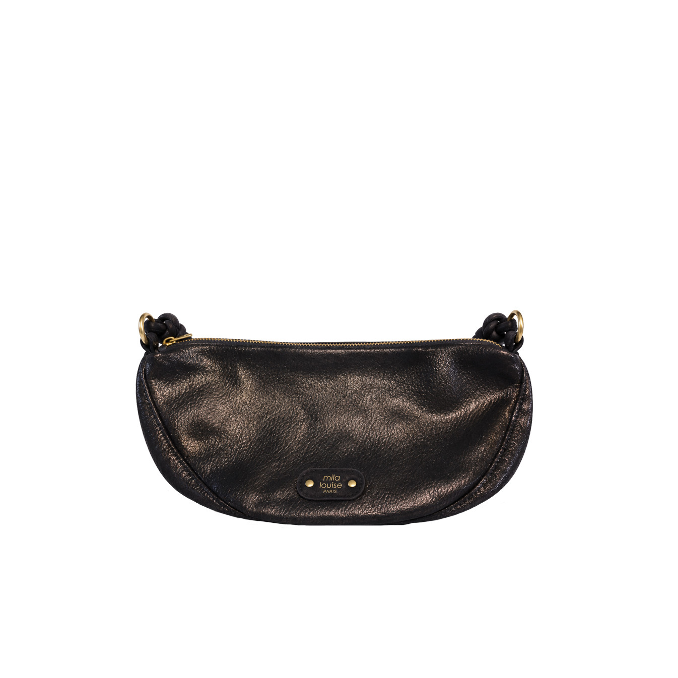 Mila Louise Ove GR Grand Sac Banane Brillant Brun Dark