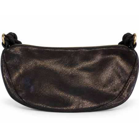 Mila Louise Ove GR Grand Sac Banane Brillant Brun Dark