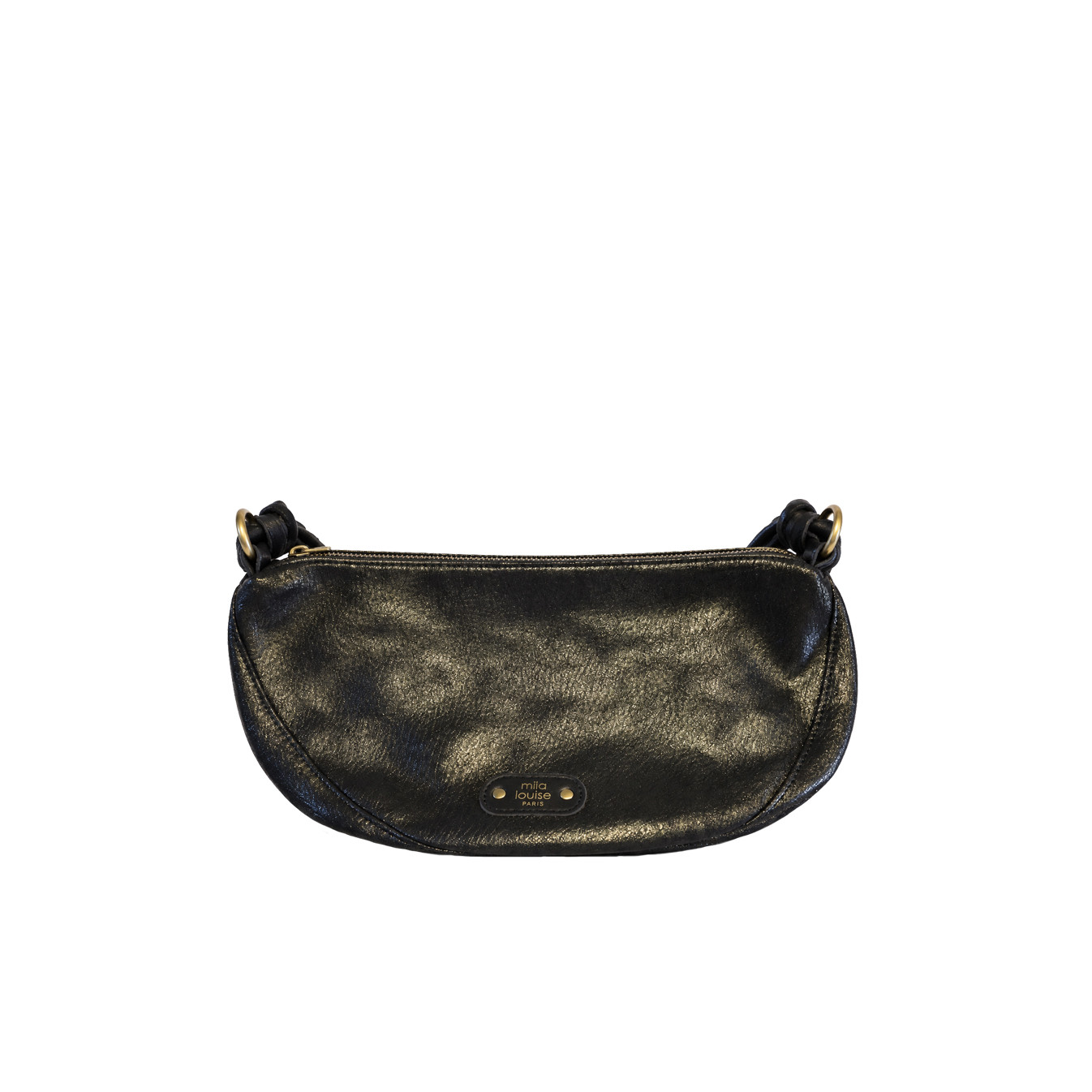 Mila Louise Ove GR Large Banana Bag Shiny Khaki Dark