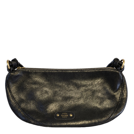 Mila Louise Ove GR Large Banana Bag Shiny Khaki Dark