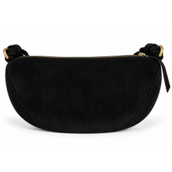 Mila Louise Ove VFR 2 Grand Sac Banane Velours Côtelé Noir dos
